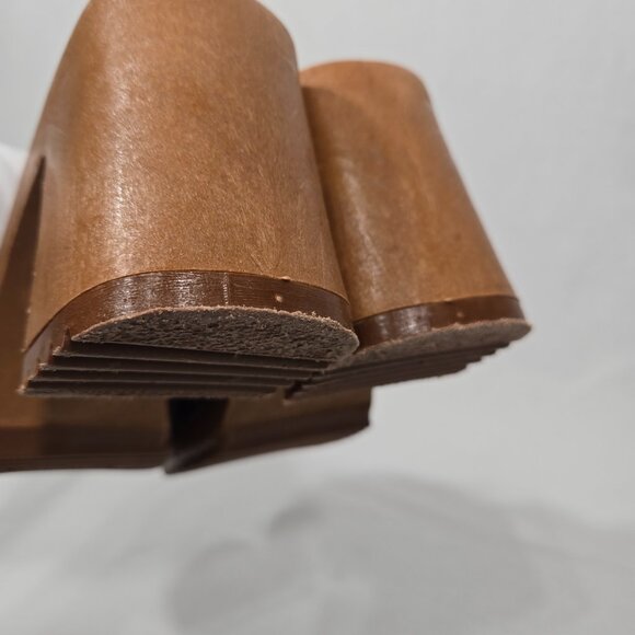 Vintage THE LEATHER COLLECTION Blue Leather Chunky Heels Platform Sandals Size 8 - Picture 13 of 17